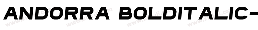 Andorra BoldItalic字体转换